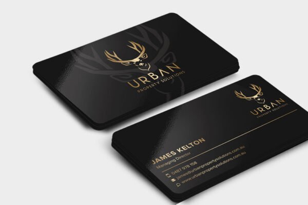 BUSINESS CARD 1000 Pcs Rounded Corner Gold Foil Matt Lamination 400gsm 4 Color, 2 Sides